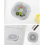 Sewer Floor Drain Net With Suction Cup Shower Drain Hair Cover Kitchen Bathroom Floor Drain PadGray - 45-Degree Angle