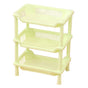 3 Layers Bathroom Standing Shelf Bathroom Stand PP Land Installation Bathroom Rack Storage Shelves for Bathroom KitchenGreen Tetragonum