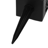 2Pcs Cemetery Grave Vase Black Column Unique Hollow Design Easy Installation Ground Insert Grave Flower Holders