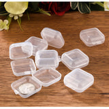 Small Clear Box Transparent Sturdy Durable PP Glossy Surface Wide Application Bead Box for Jewelry Pills Earplug - Front View