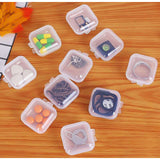 Small Clear Box Transparent Sturdy Durable PP Glossy Surface Wide Application Bead Box for Jewelry Pills Earplug - 45-Degree Angle