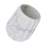 Makeup Brush Holder Durable Glossy Resin Large Capacity Modern Design Marble Vein Makeup Brush Organizer - Extra Image