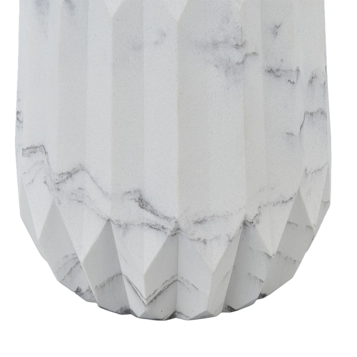 Makeup Brush Holder Durable Glossy Resin Large Capacity Modern Design Marble Vein Makeup Brush Organizer