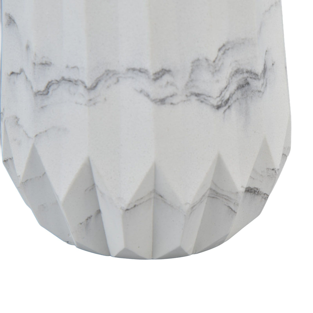 Makeup Brush Holder Durable Glossy Resin Large Capacity Modern Design Marble Vein Makeup Brush Organizer