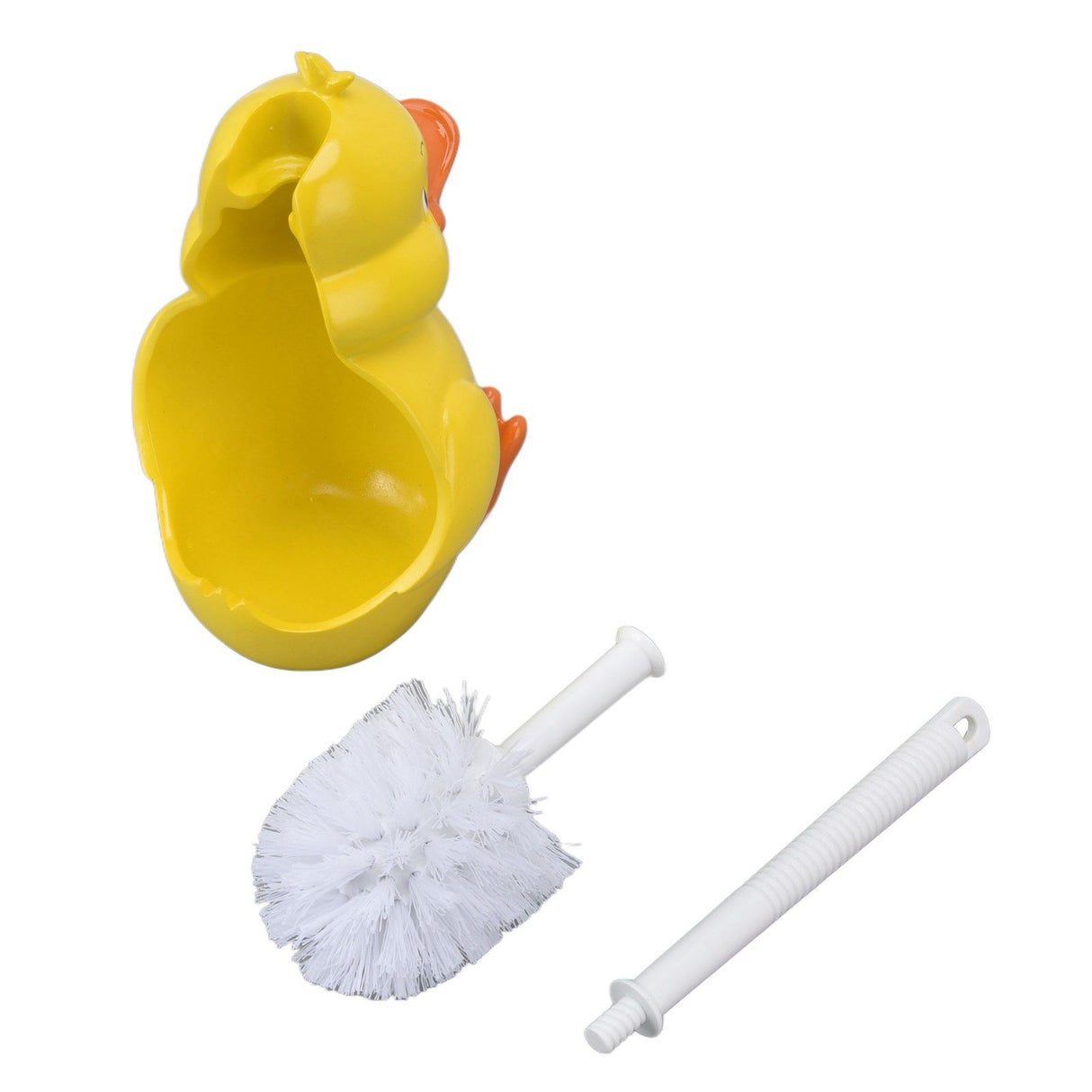 Toilet Brush Little Yellow Duck Seamless Toilet Cleaning Brush Deep Cleaning Bathroom Toilet Brush with Base for Bathroom