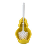 Toilet Brush Little Yellow Duck Seamless Toilet Cleaning Brush Deep Cleaning Bathroom Toilet Brush with Base for Bathroom - Close-Up Angle