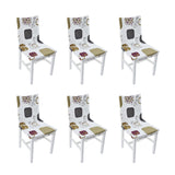 6PCS High Elasticity Chair Cover Removable Washable Dustproof Home Hotel Dining Chair CoversType 1