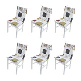 6PCS High Elasticity Chair Cover Removable Washable Dustproof Home Hotel Dining Chair CoversType 1