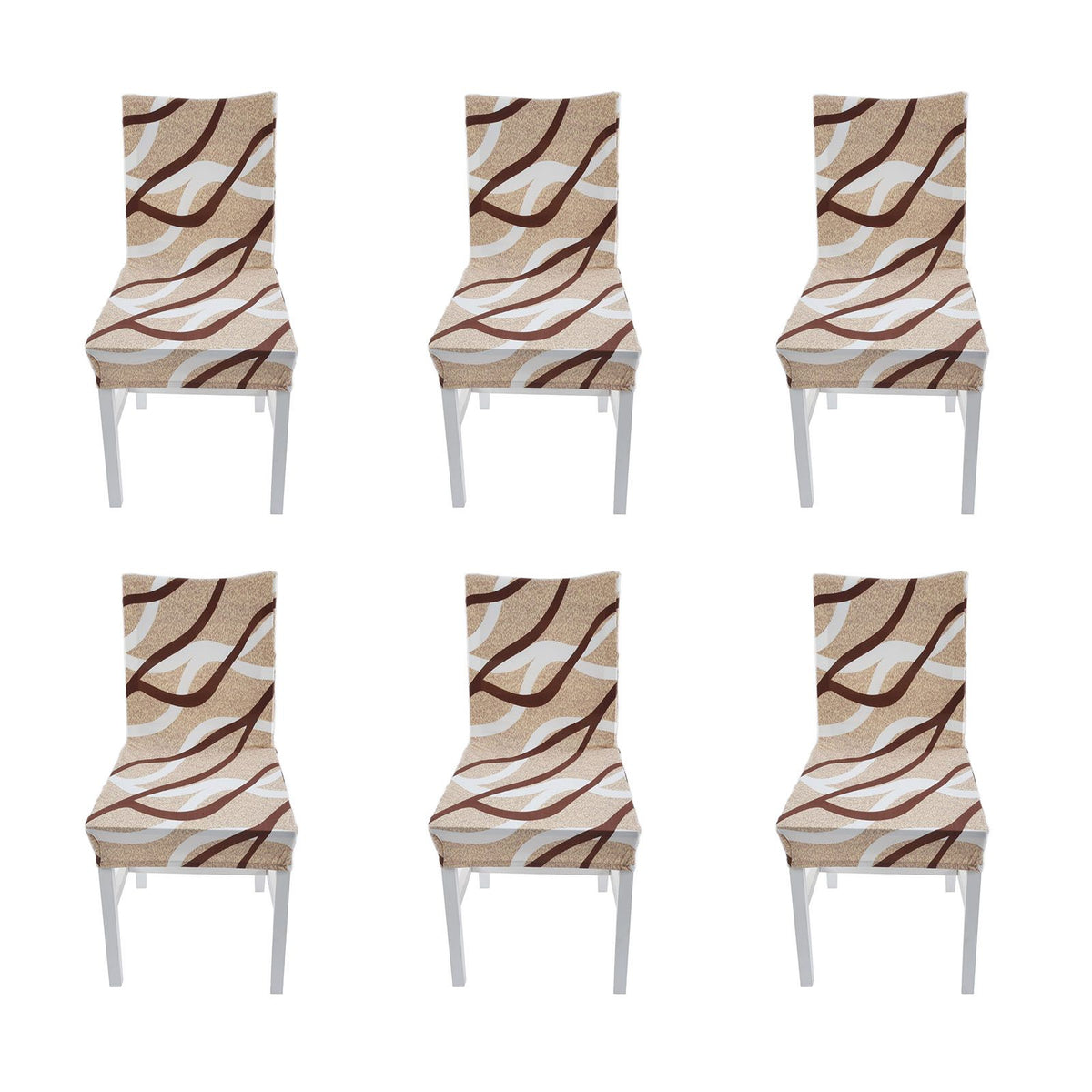 6PCS High Elasticity Chair Cover Removable Washable Dustproof Home Hotel Dining Chair CoversType 2