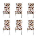 6PCS High Elasticity Chair Cover Removable Washable Dustproof Home Hotel Dining Chair CoversType 2