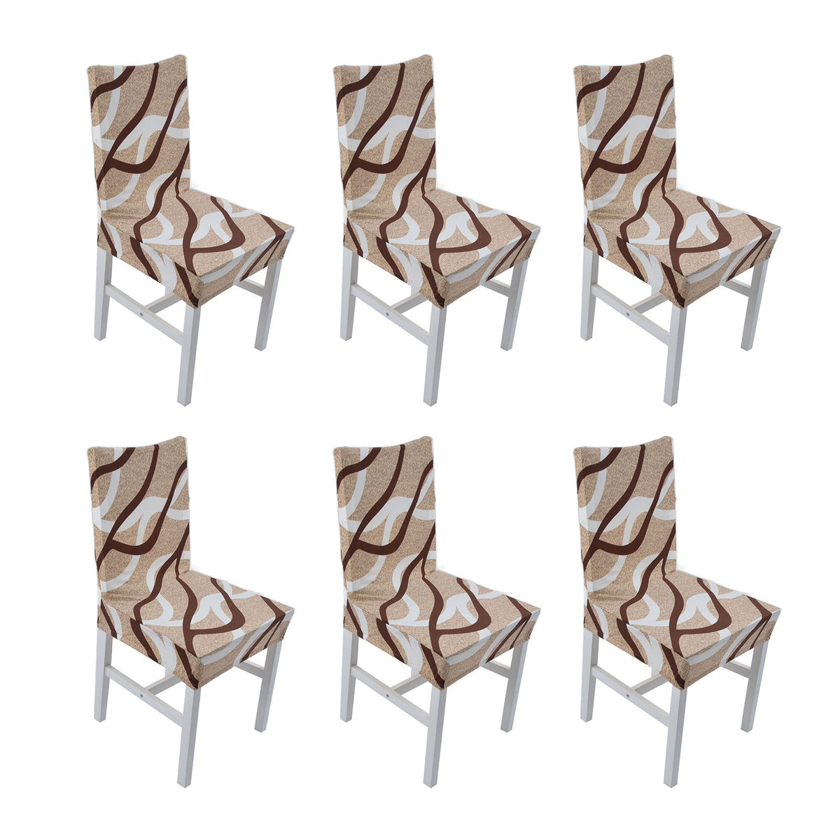 6PCS High Elasticity Chair Cover Removable Washable Dustproof Home Hotel Dining Chair CoversType 2