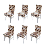 6PCS High Elasticity Chair Cover Removable Washable Dustproof Home Hotel Dining Chair CoversType 2