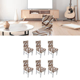6PCS High Elasticity Chair Cover Removable Washable Dustproof Home Hotel Dining Chair CoversType 2 - Extra Image