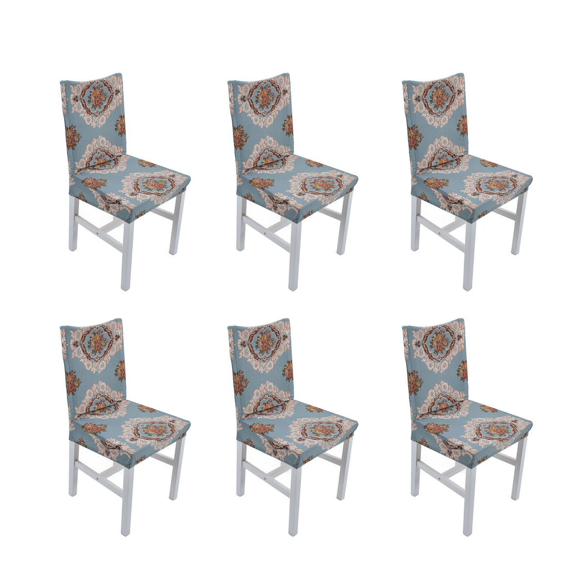 6PCS High Elasticity Chair Cover Removable Washable Dustproof Home Hotel Dining Chair CoversType 4