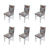 6PCS High Elasticity Chair Cover Removable Washable Dustproof Home Hotel Dining Chair CoversType 4 - Extra Image