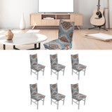6PCS High Elasticity Chair Cover Removable Washable Dustproof Home Hotel Dining Chair CoversType 4 - Extra Image