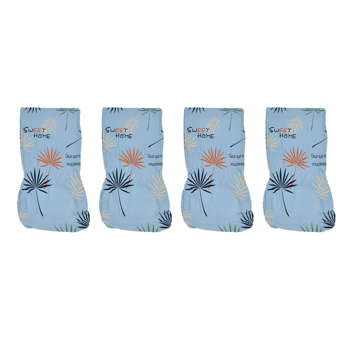 4Pcs Chair Slipcover High Elasticity Stylish Elegant Design Dustproof Dining Chair Cover for Hotel Office BanquetBlue Impressions