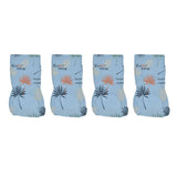 4Pcs Chair Slipcover High Elasticity Stylish Elegant Design Dustproof Dining Chair Cover for Hotel Office BanquetBlue Impressions - Front View