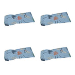 4Pcs Chair Slipcover High Elasticity Stylish Elegant Design Dustproof Dining Chair Cover for Hotel Office BanquetBlue Impressions