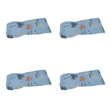 4Pcs Chair Slipcover High Elasticity Stylish Elegant Design Dustproof Dining Chair Cover for Hotel Office BanquetBlue Impressions - Top-Down View