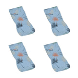 4Pcs Chair Slipcover High Elasticity Stylish Elegant Design Dustproof Dining Chair Cover for Hotel Office BanquetBlue Impressions - Close-Up Angle