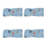 4Pcs Chair Slipcover High Elasticity Stylish Elegant Design Dustproof Dining Chair Cover for Hotel Office BanquetBlue Impressions