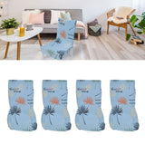 4Pcs Chair Slipcover High Elasticity Stylish Elegant Design Dustproof Dining Chair Cover for Hotel Office BanquetBlue Impressions - Extra Image