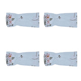 4Pcs Chair Slipcover High Elasticity Stylish Elegant Design Dustproof Dining Chair Cover for Hotel Office BanquetRose Spread - Side View