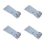 4Pcs Chair Slipcover High Elasticity Stylish Elegant Design Dustproof Dining Chair Cover for Hotel Office BanquetRose Spread - Rear View