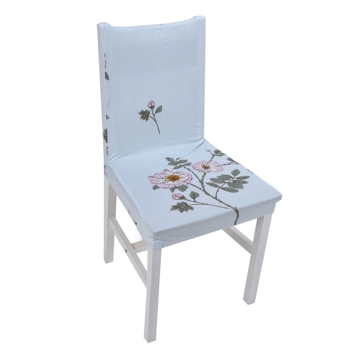 4Pcs Chair Slipcover High Elasticity Stylish Elegant Design Dustproof Dining Chair Cover for Hotel Office BanquetRose Spread
