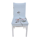 4Pcs Chair Slipcover High Elasticity Stylish Elegant Design Dustproof Dining Chair Cover for Hotel Office BanquetRose Spread - Extra Image