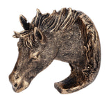 Antique Gold Horse Head Wall Hanger Resin Animal Horse Head Clothes Coat Hook for Living Room Bathroom Kitchen Decoration - Top-Down View