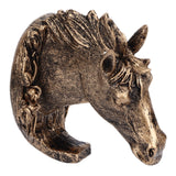 Antique Gold Horse Head Wall Hanger Resin Animal Horse Head Clothes Coat Hook for Living Room Bathroom Kitchen Decoration