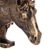 Antique Gold Horse Head Wall Hanger Resin Animal Horse Head Clothes Coat Hook for Living Room Bathroom Kitchen Decoration