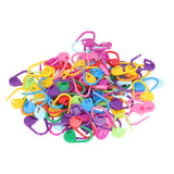 100pcs Stitch Markers Box Packaging Colorful Plastic Material Crochet Locking Markers for Marking Counting - Close-Up Angle