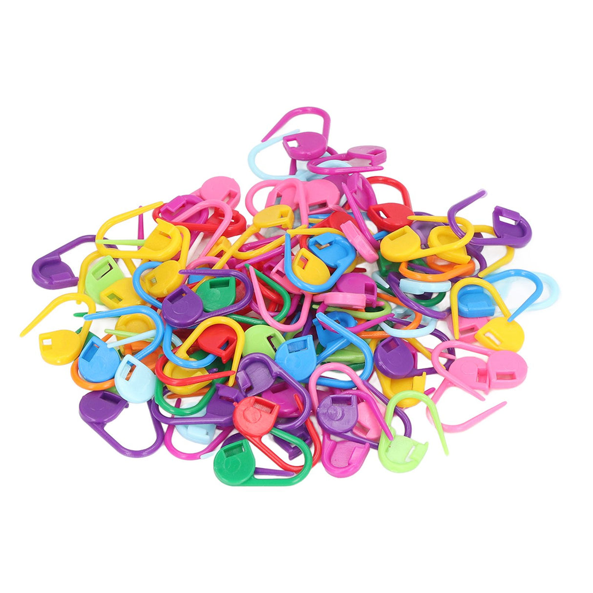 100pcs Stitch Markers Box Packaging Colorful Plastic Material Crochet Locking Markers for Marking Counting