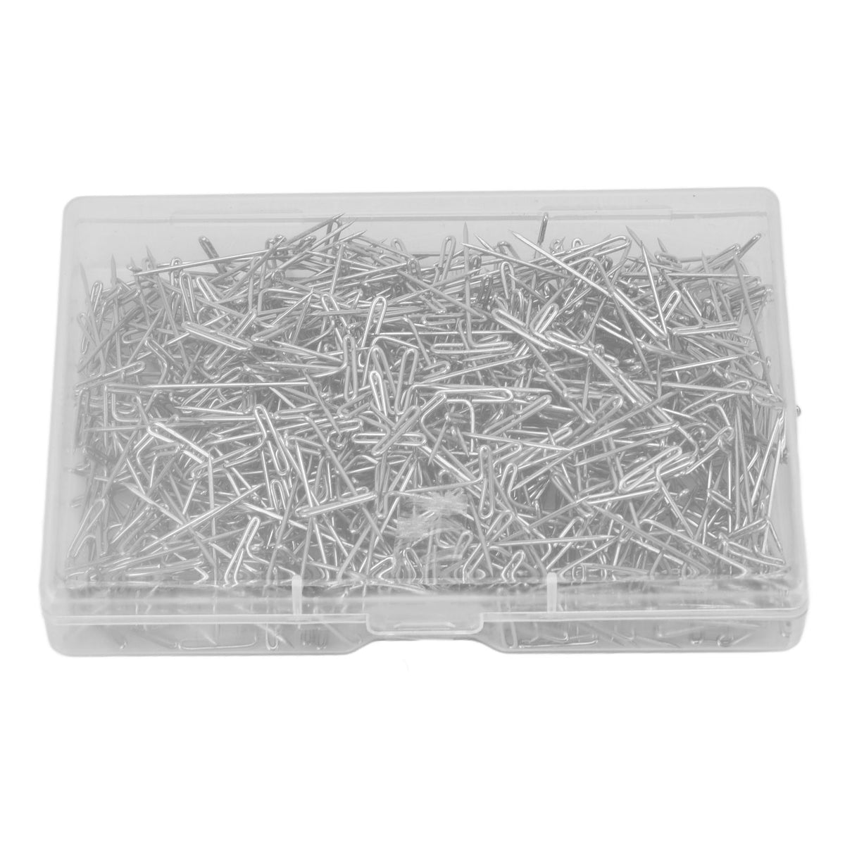 500pcs Stainless Steel T Pins 27mm/1.06in Wig T Pins T Shaped Needles with Plastic Box for Sewing Modelling