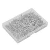500pcs Stainless Steel T Pins 27mm/1.06in Wig T Pins T Shaped Needles with Plastic Box for Sewing Modelling