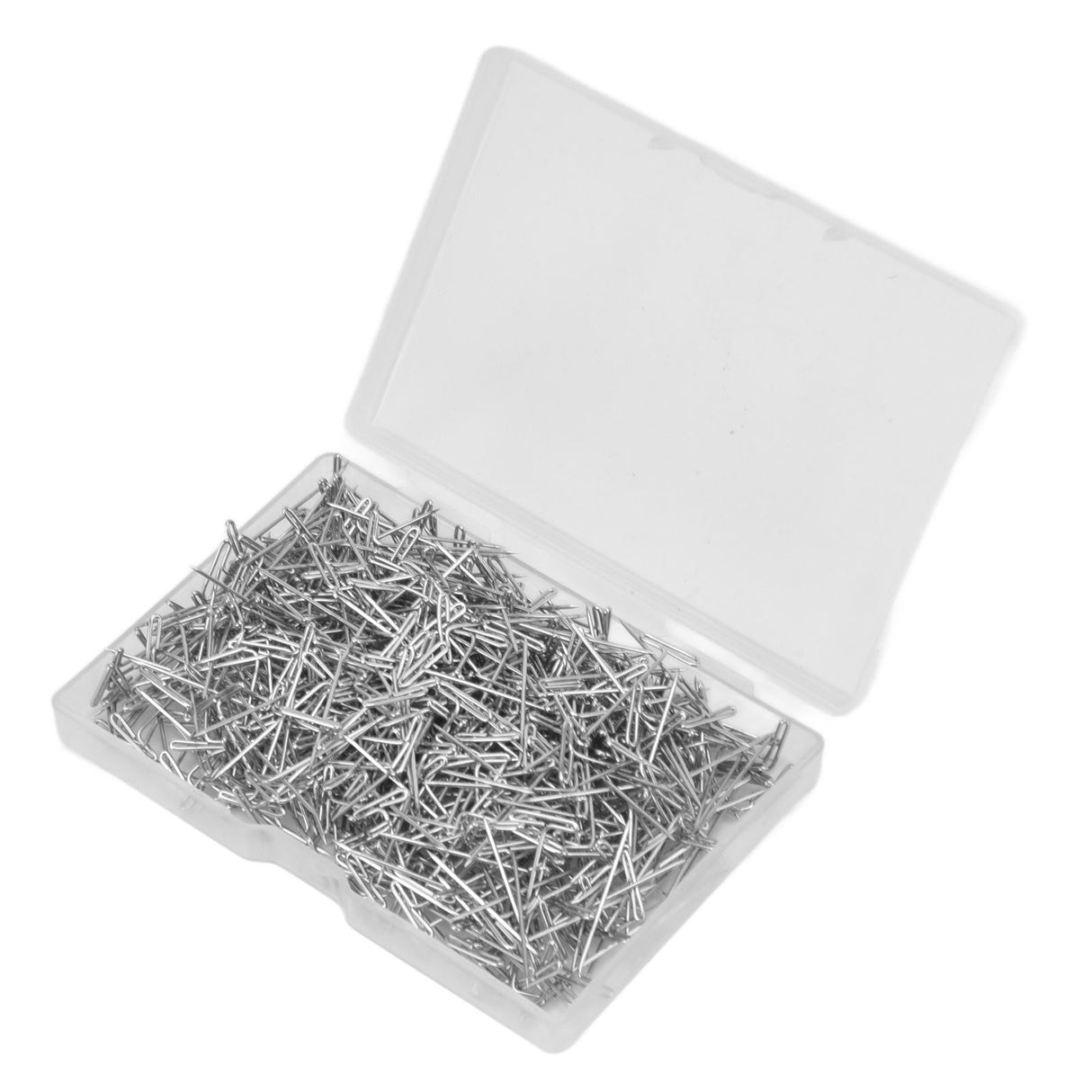 500pcs Stainless Steel T Pins 27mm/1.06in Wig T Pins T Shaped Needles with Plastic Box for Sewing Modelling