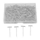 500pcs Stainless Steel T Pins 27mm/1.06in Wig T Pins T Shaped Needles with Plastic Box for Sewing Modelling - Extra Image