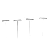 500pcs Stainless Steel T Pins 27mm/1.06in Wig T Pins T Shaped Needles with Plastic Box for Sewing Modelling - Extra Image
