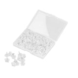 100 Pcs Corsage Pins Transparent White Plastic Flower Head Positioning Pins Corsage Pins Handicraft Decoration - Front View