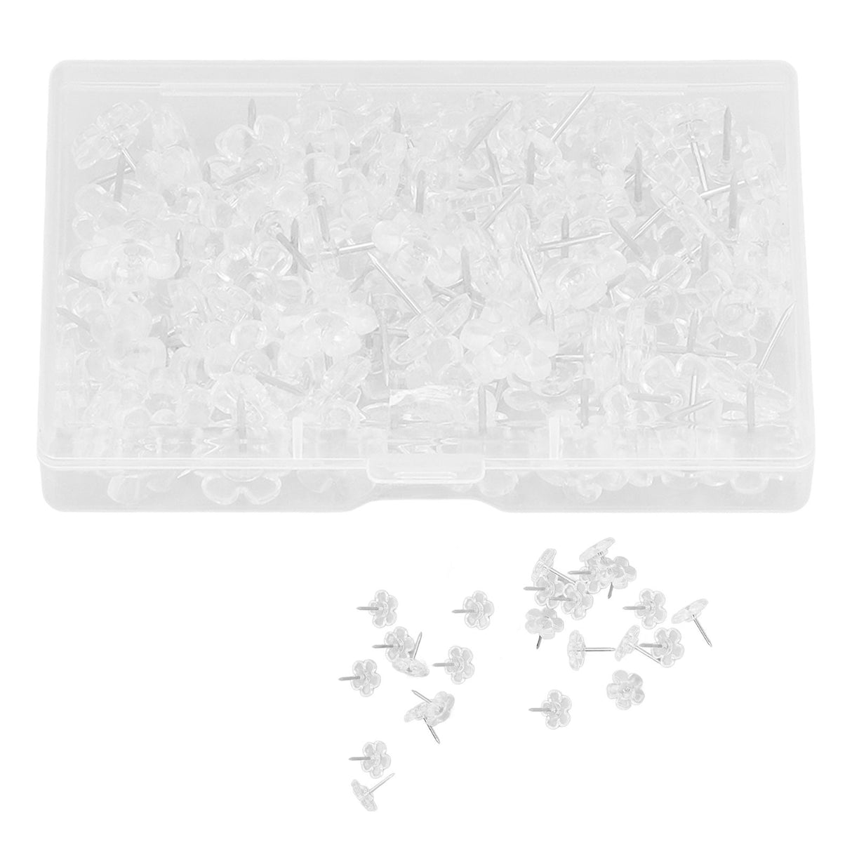 100 Pcs Corsage Pins Transparent White Plastic Flower Head Positioning Pins Corsage Pins Handicraft Decoration