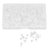 100 Pcs Corsage Pins Transparent White Plastic Flower Head Positioning Pins Corsage Pins Handicraft Decoration