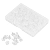 100 Pcs Corsage Pins Transparent White Plastic Flower Head Positioning Pins Corsage Pins Handicraft Decoration