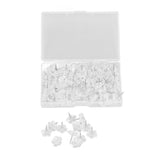 100 Pcs Corsage Pins Transparent White Plastic Flower Head Positioning Pins Corsage Pins Handicraft Decoration