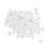 100 Pcs Corsage Pins Transparent White Plastic Flower Head Positioning Pins Corsage Pins Handicraft Decoration