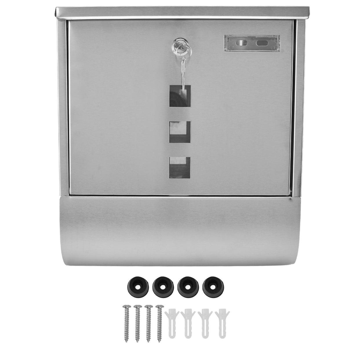 Mail Box European Style Narrow Slot Stainless Steel Hanging Locking Mailbox for Outside Garden