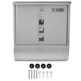 Mail Box European Style Narrow Slot Stainless Steel Hanging Locking Mailbox for Outside Garden