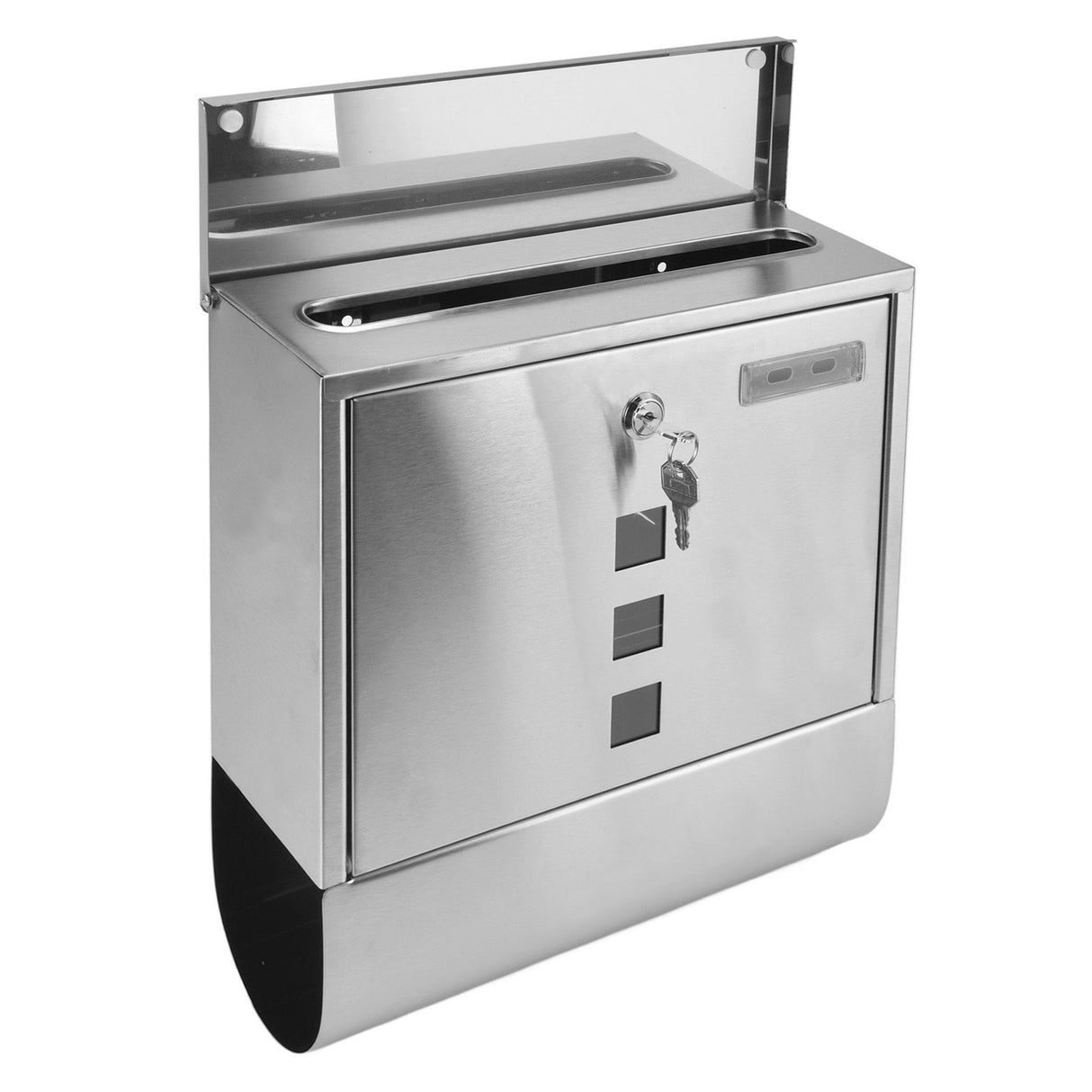 Mail Box European Style Narrow Slot Stainless Steel Hanging Locking Mailbox for Outside Garden